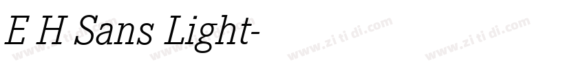 E H Sans Light字体转换